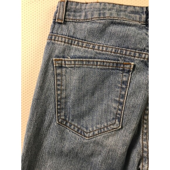 Calvin Klein Stretch Slim Mid Rise Boot Cut Wide Leg Denim Jeans Womens 4 - Picture 15 of 16